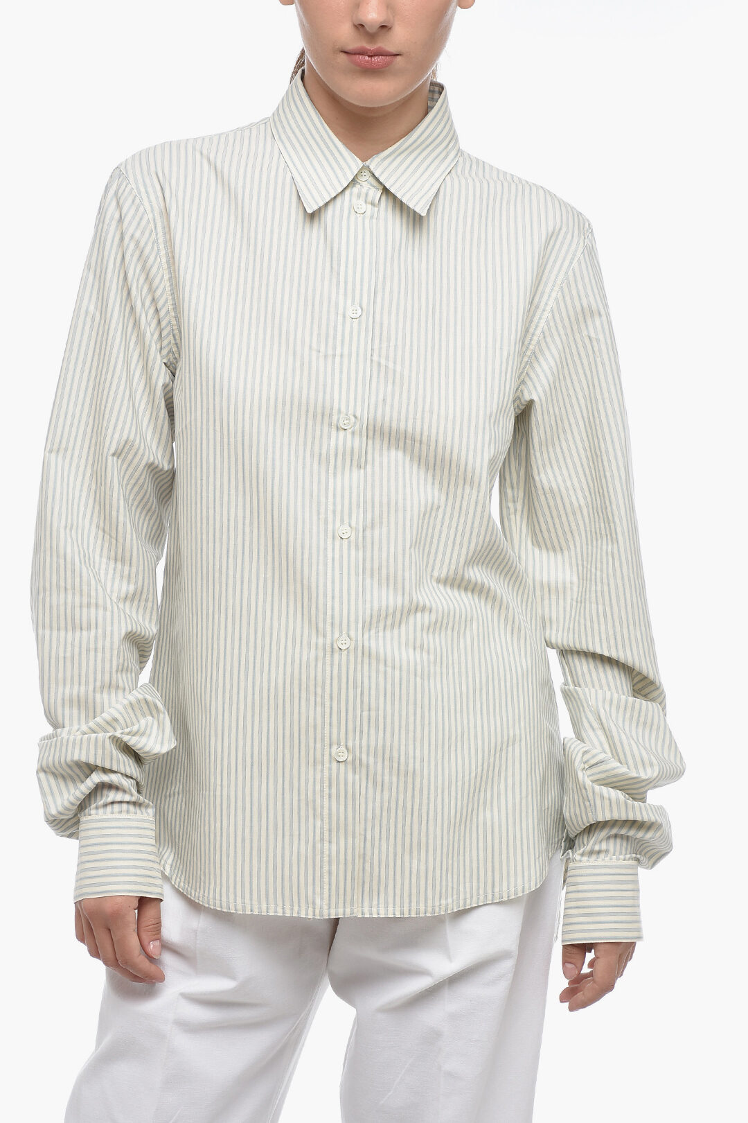 Maison Margiela MM6 Balanced Stripe Cotton Shirt women
