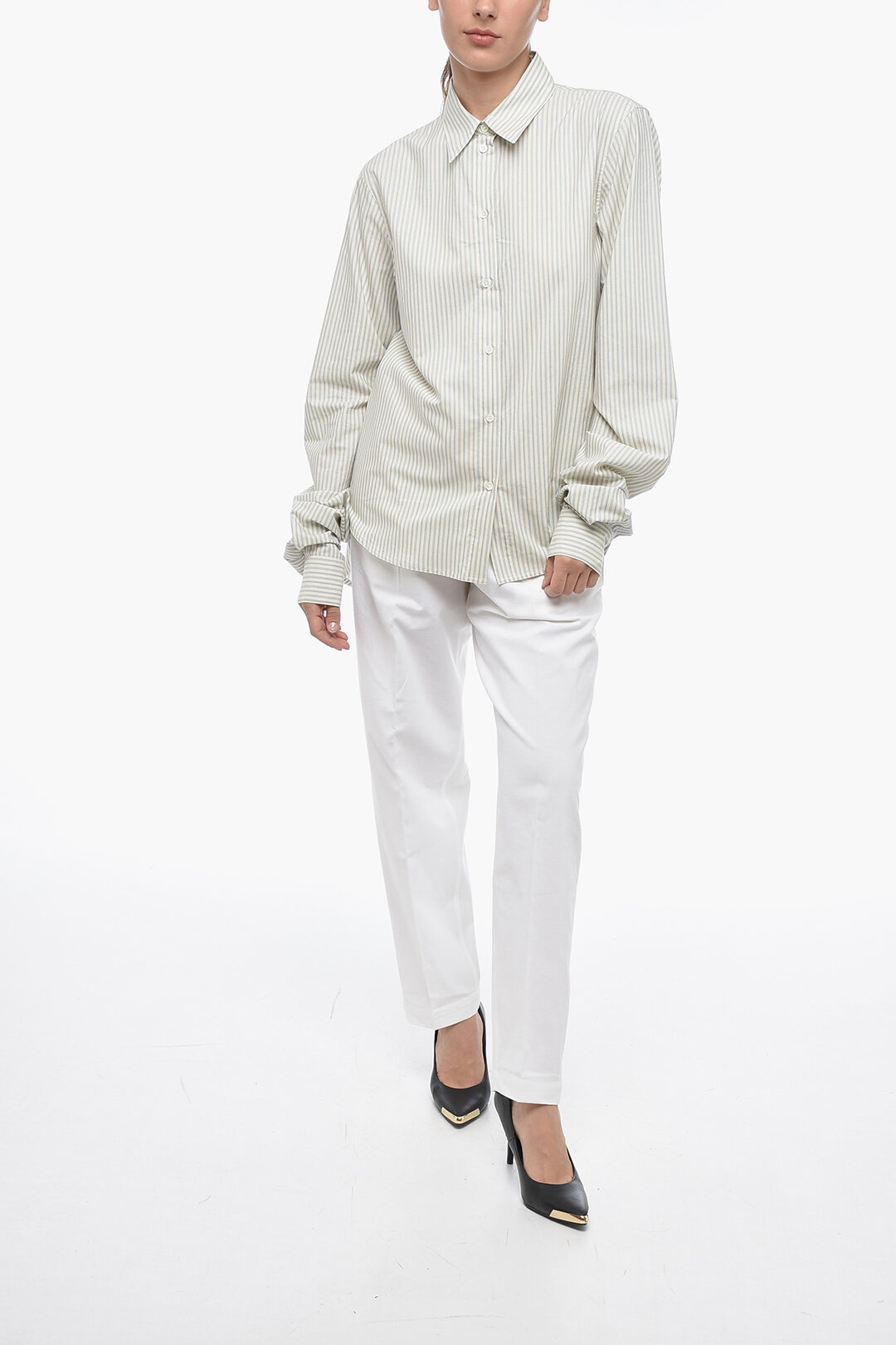 Maison Margiela MM6 Balanced Stripe Cotton Shirt women