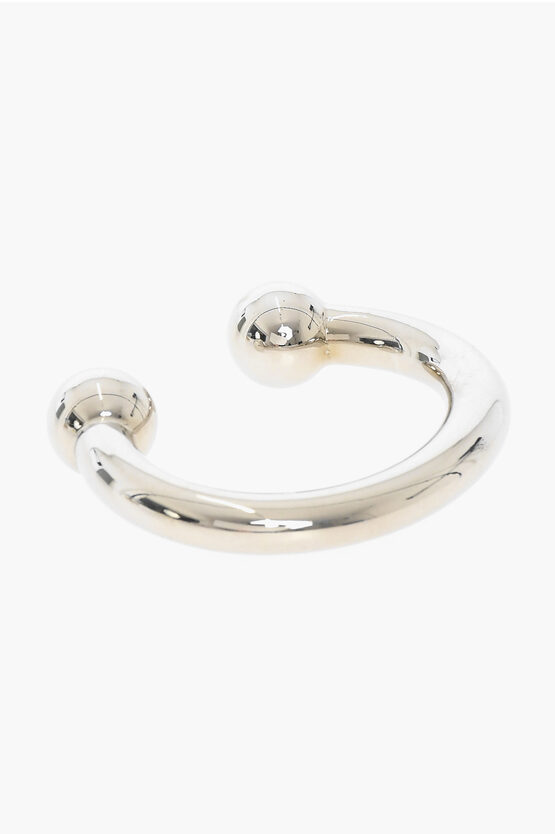 Maison Margiela Mm6 Brass Horseshoe Bracelet In Metallic