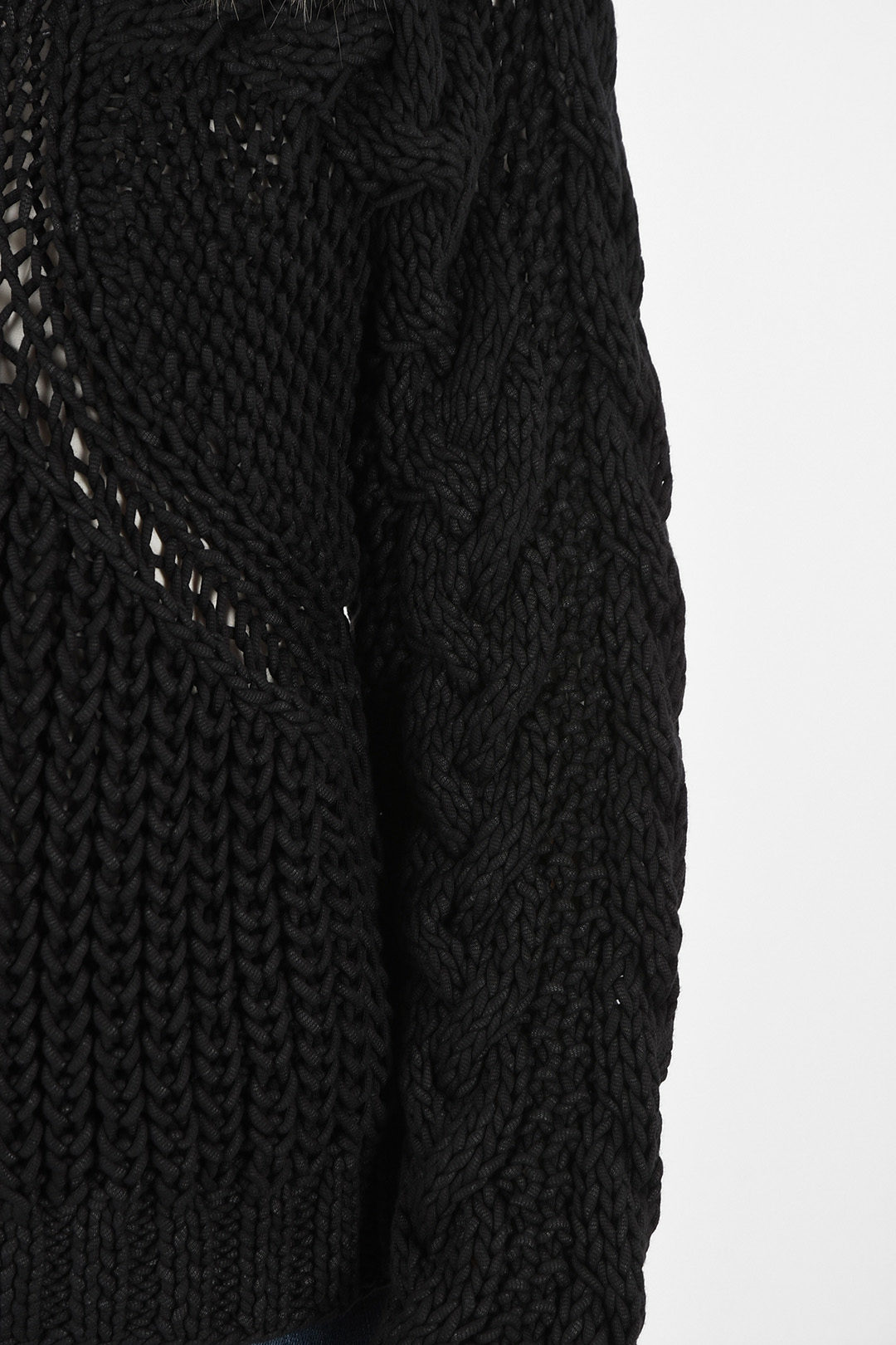 Maison Margiela MM6 Cable Knit Lurex Crew-Neck Sweater women