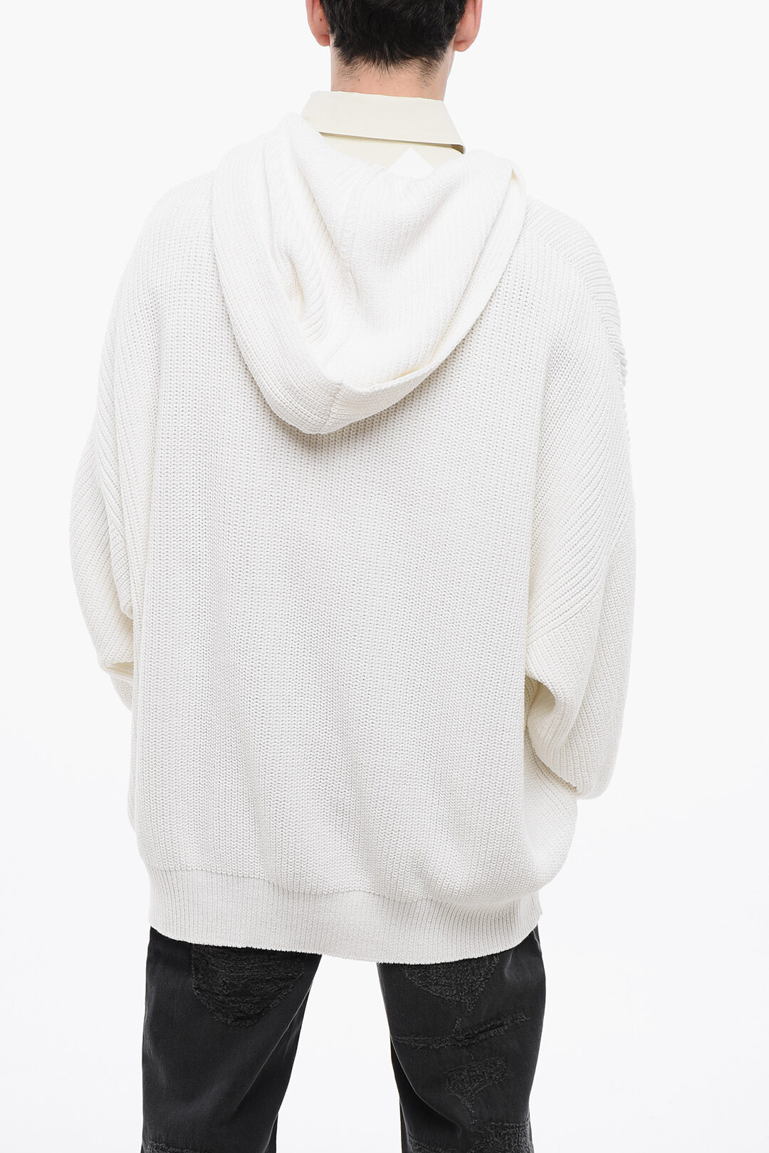 Maison Margiela MM6 Cotton Knit Printed Hoodie men - Glamood
