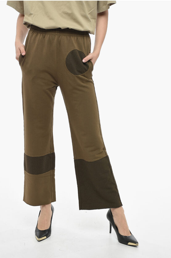 Shop Maison Margiela Mm6 Cotton Sweatpants With Contrasting Details