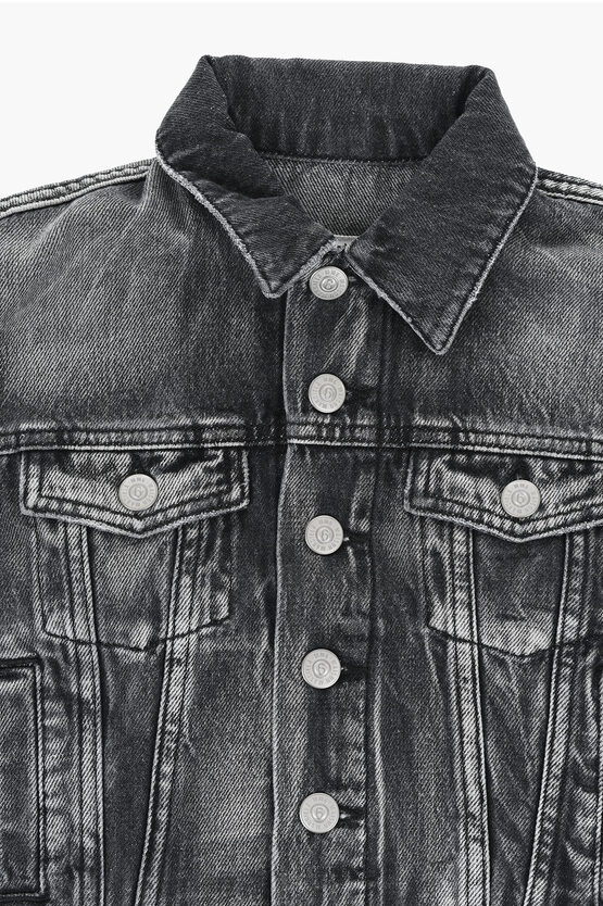 MM6 Denim Jacket with Embroidered Logo