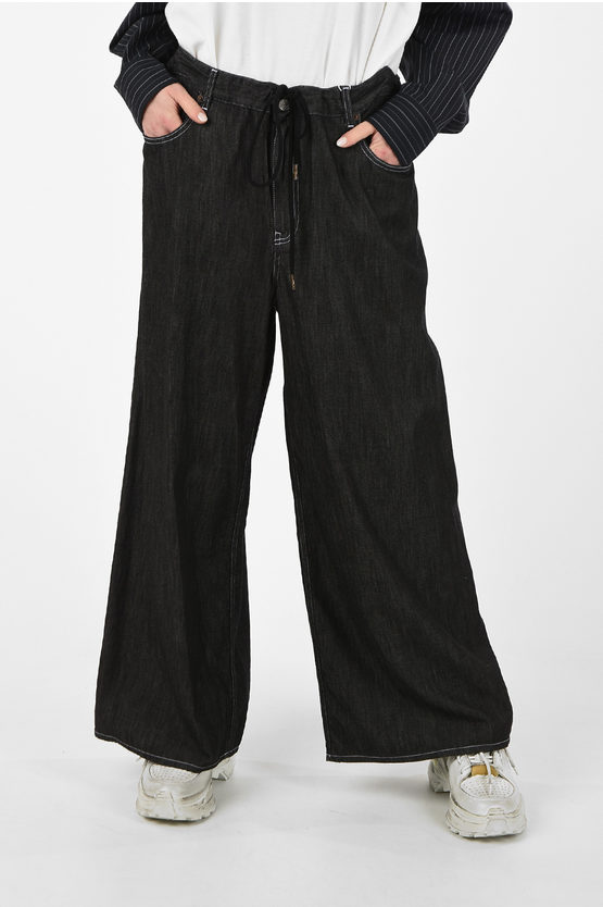 Maison Margiela MM6 Drawstring Waist Baggy Jeans women Maison Margiela MM6 Drawstring Waist Baggy Jeans women