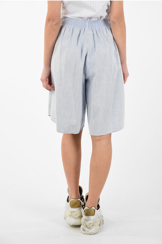 【送料関税込み】MM6 MAISON MARGIELA Women Shorts Burmudas MM6 Maison Margiela raw-cut Cotton Bermuda Shorts | Black