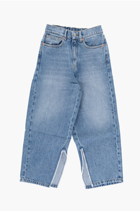 Shop Maison Margiela Mm6 Flared Jeans With Ankle Slit