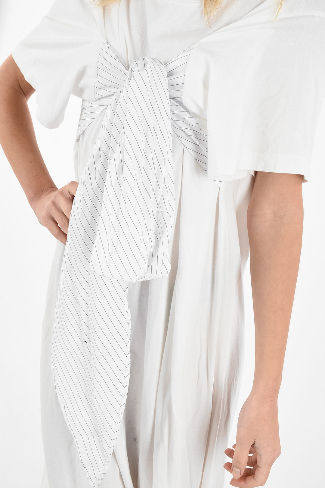 Maison Margiela MM6 Jersey Cotton Wrap Dress women - Glamood