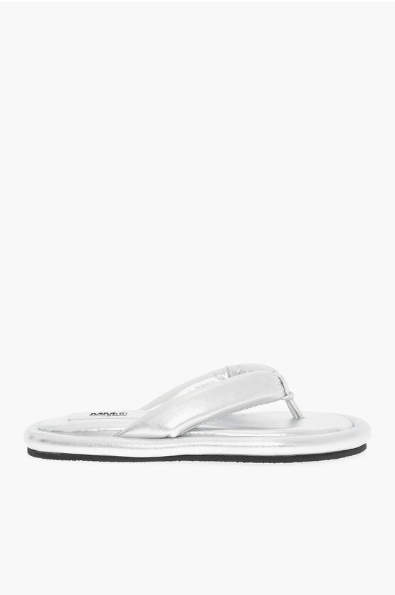 メゾンマルジェラ MM6 LAMINATED FAUX LEATHER FLIP FLOP Maison Margiela MM6 Laminated Faux Leather Flip Flop 여성