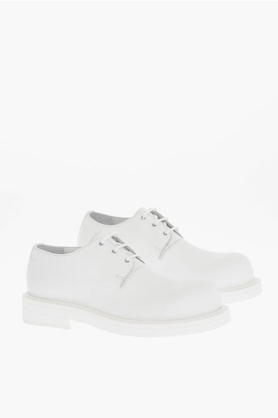 Maison Margiela Mm6 Leather Oxford Shoes In White