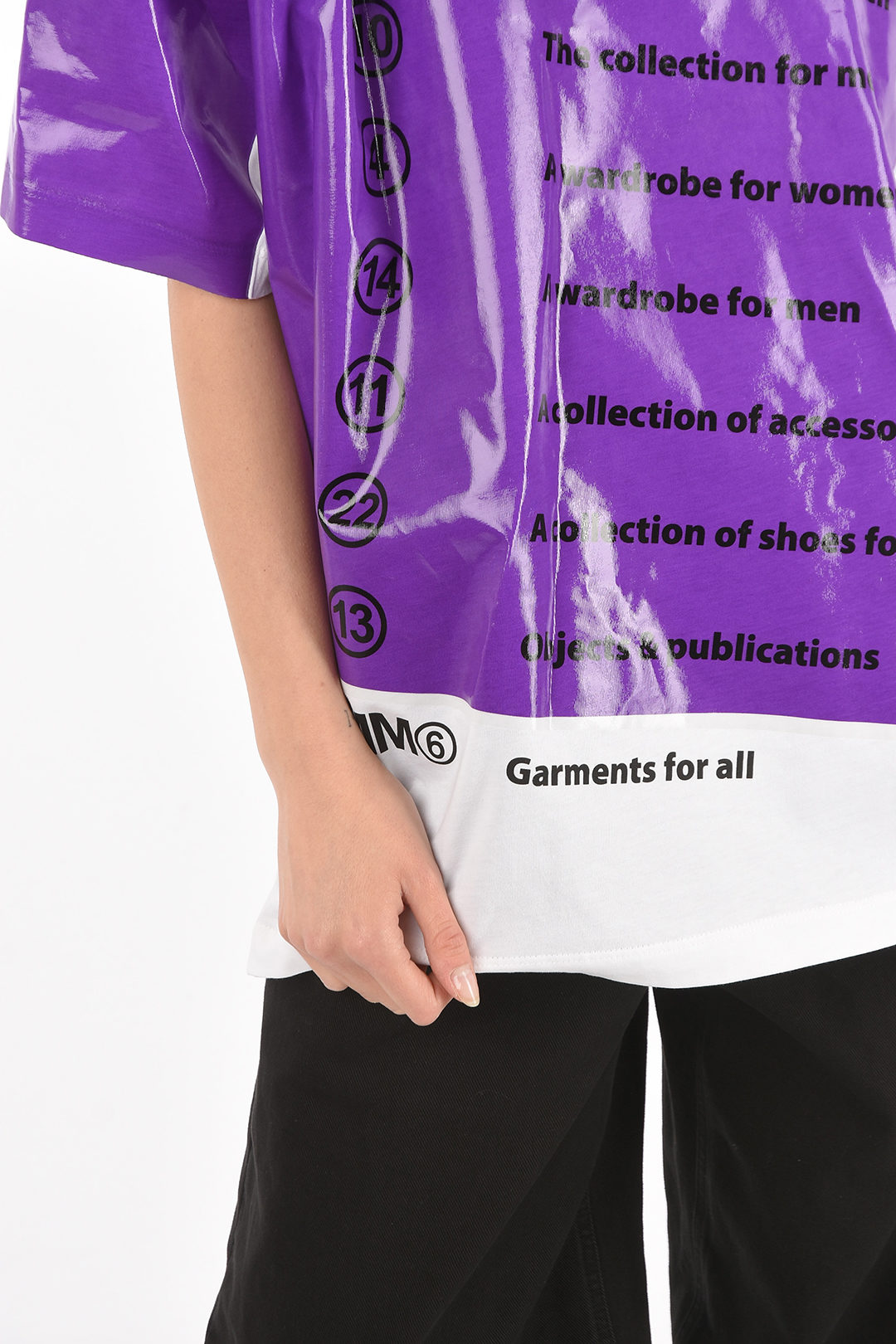 Maison Margiela MM6 Lettering Printed Two-Tone Oversized