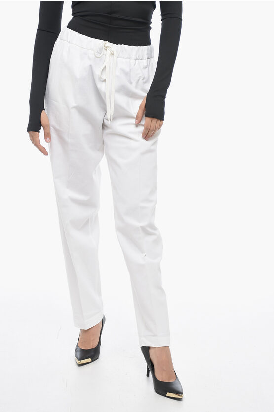 Maison Margiela Mm6 Linen Blend Drawstringed Pants