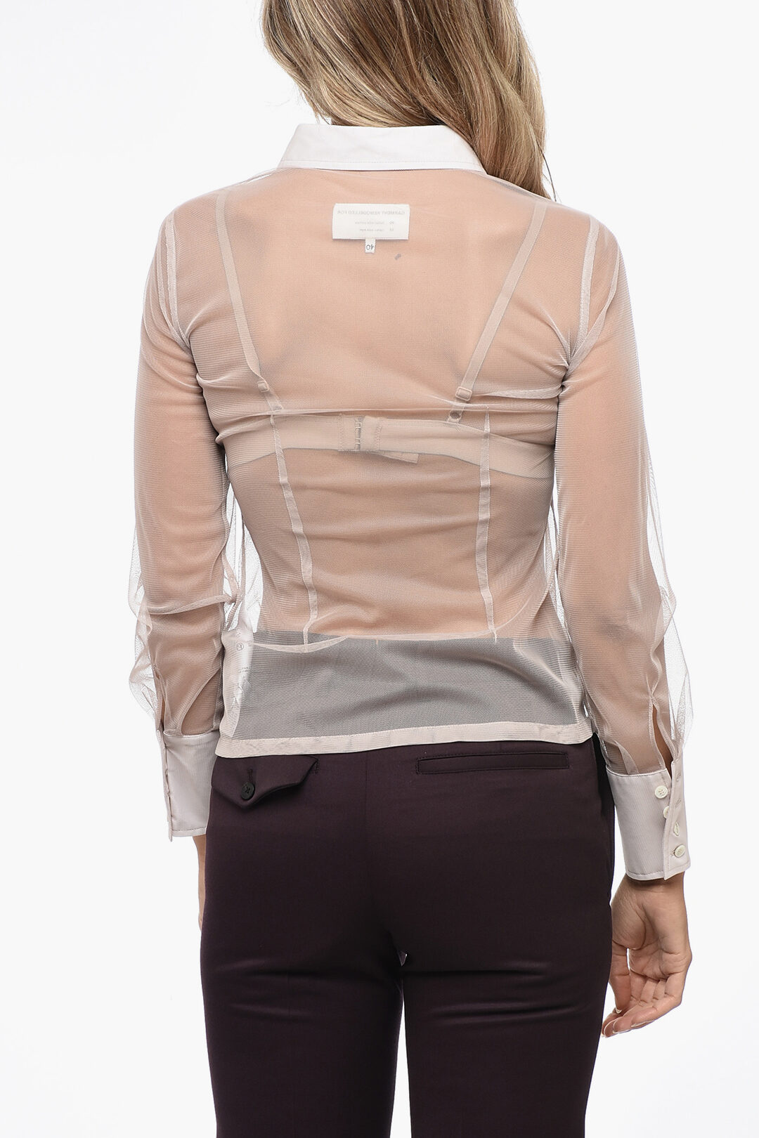 MM6 Maison Margiela Long Sleeve Shirt in Off White | WE ARE