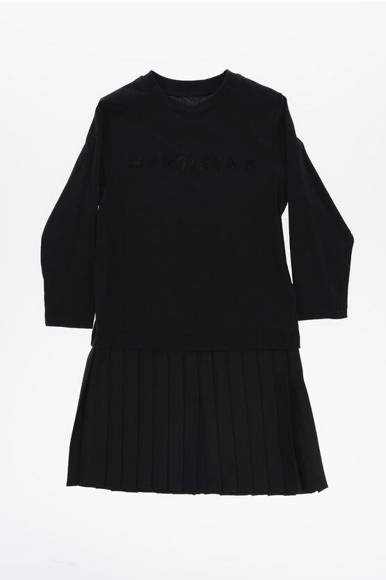 Shop Maison Margiela Mm6 Long Sleeves Dress With Pleat