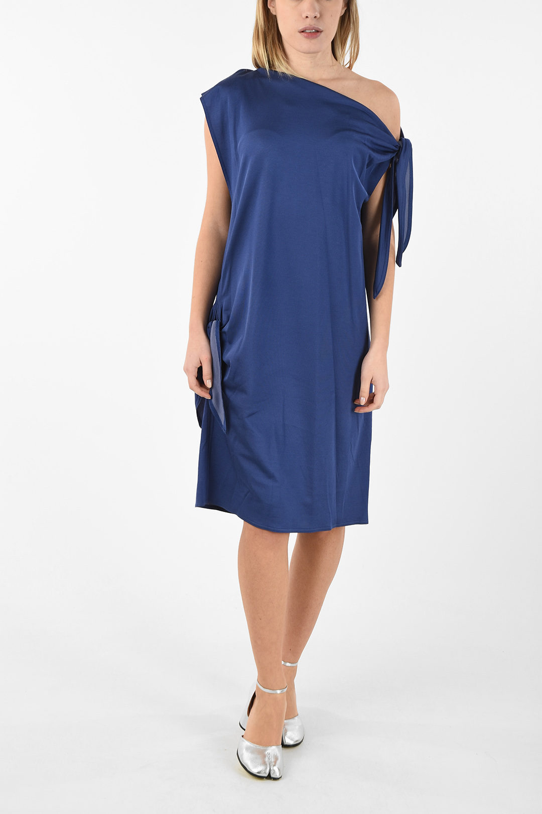 Maison Margiela MM6 One Shoulder below knee Tunic Dress