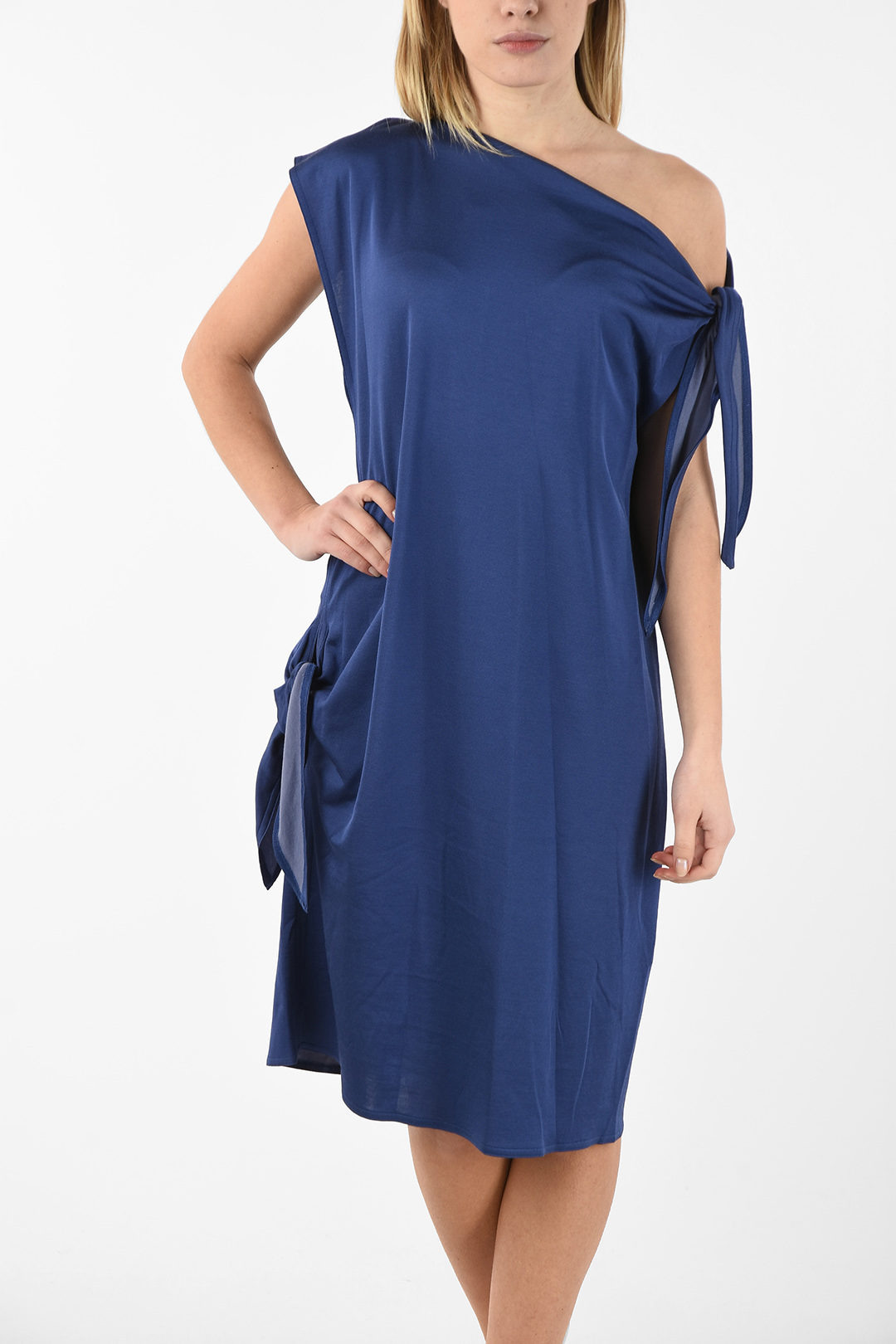 Maison Margiela MM6 One Shoulder below knee Tunic Dress