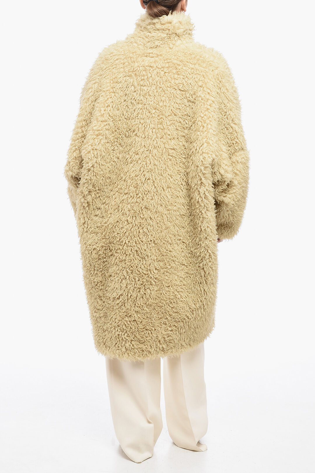 MM6 Oversize Fit Faux-Fur Coat