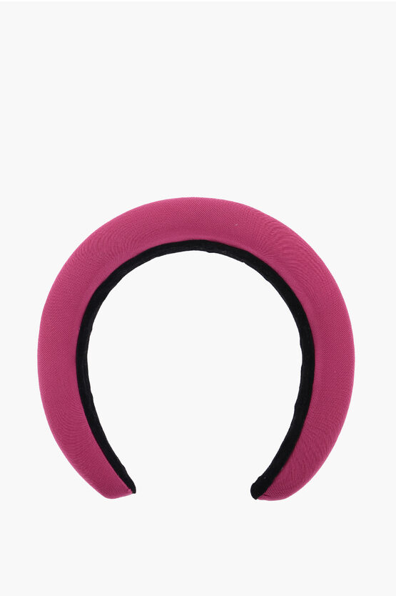 Maison Margiela Mm6 Padded Headband With Embroidered Logo In Pink
