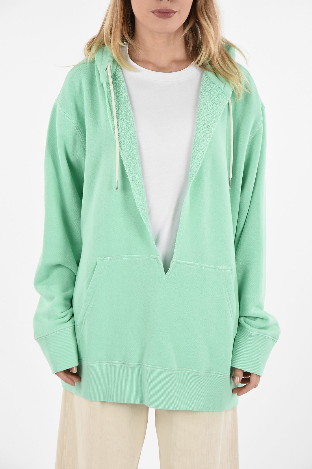 MM6 Plunging Neckline Oversize Sweatshirt