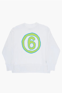 Maison Margiela Kids MM6 Brushed Cotton Crew-neck Sweatshirt