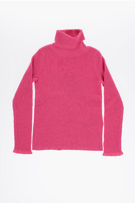 Shop Maison Margiela Mm6 Ribbed Cotton And Cashmere Turtle-neck Sweater