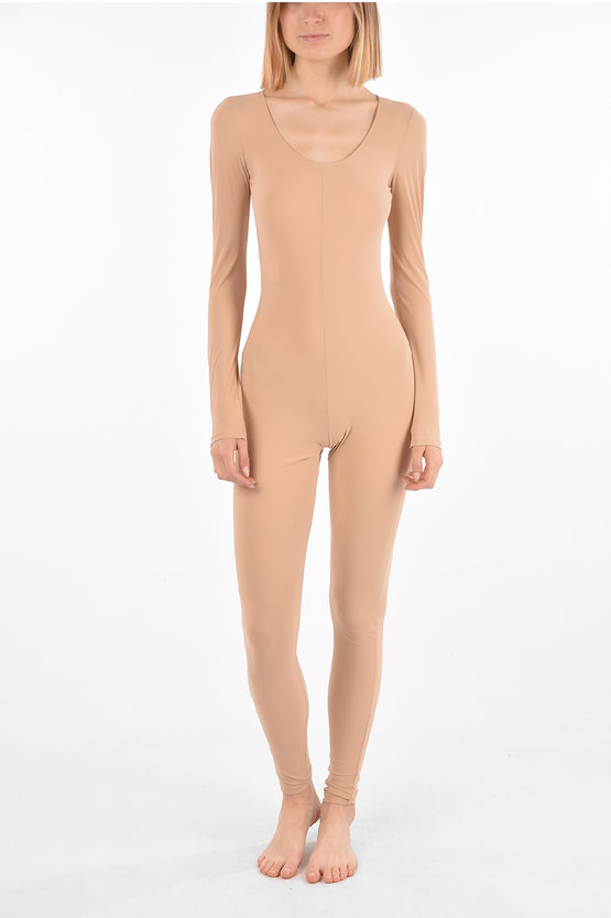 Maison Margiela MM6 Solid Color Bodycon Jumpsuit women Glamood