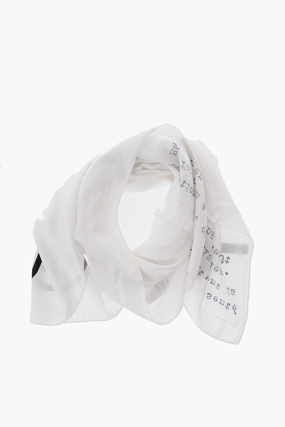 Maison Margiela MM6 Solid Color Foulard with Print women - Glamood Outlet