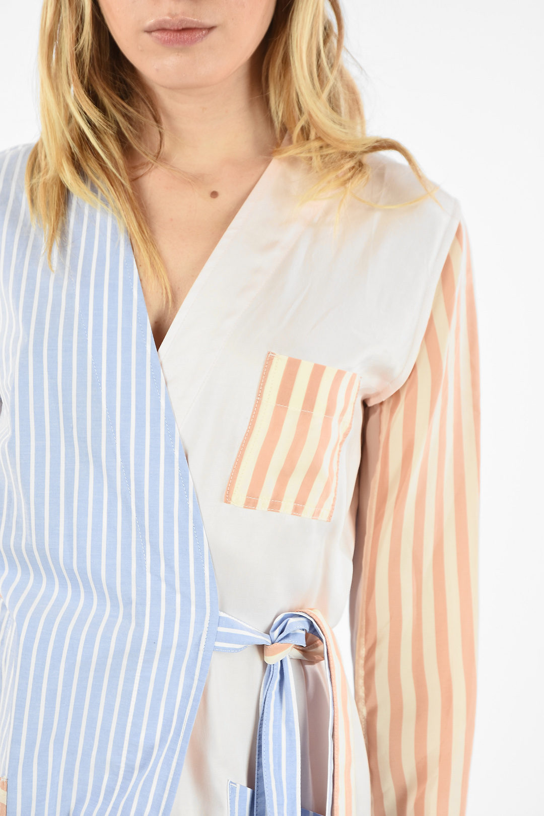 【関税＆送料込み】Maison Margiela Inverted Striped Dress-S Maison Margiela MM6 Striped Knit Asymmetric Dress women