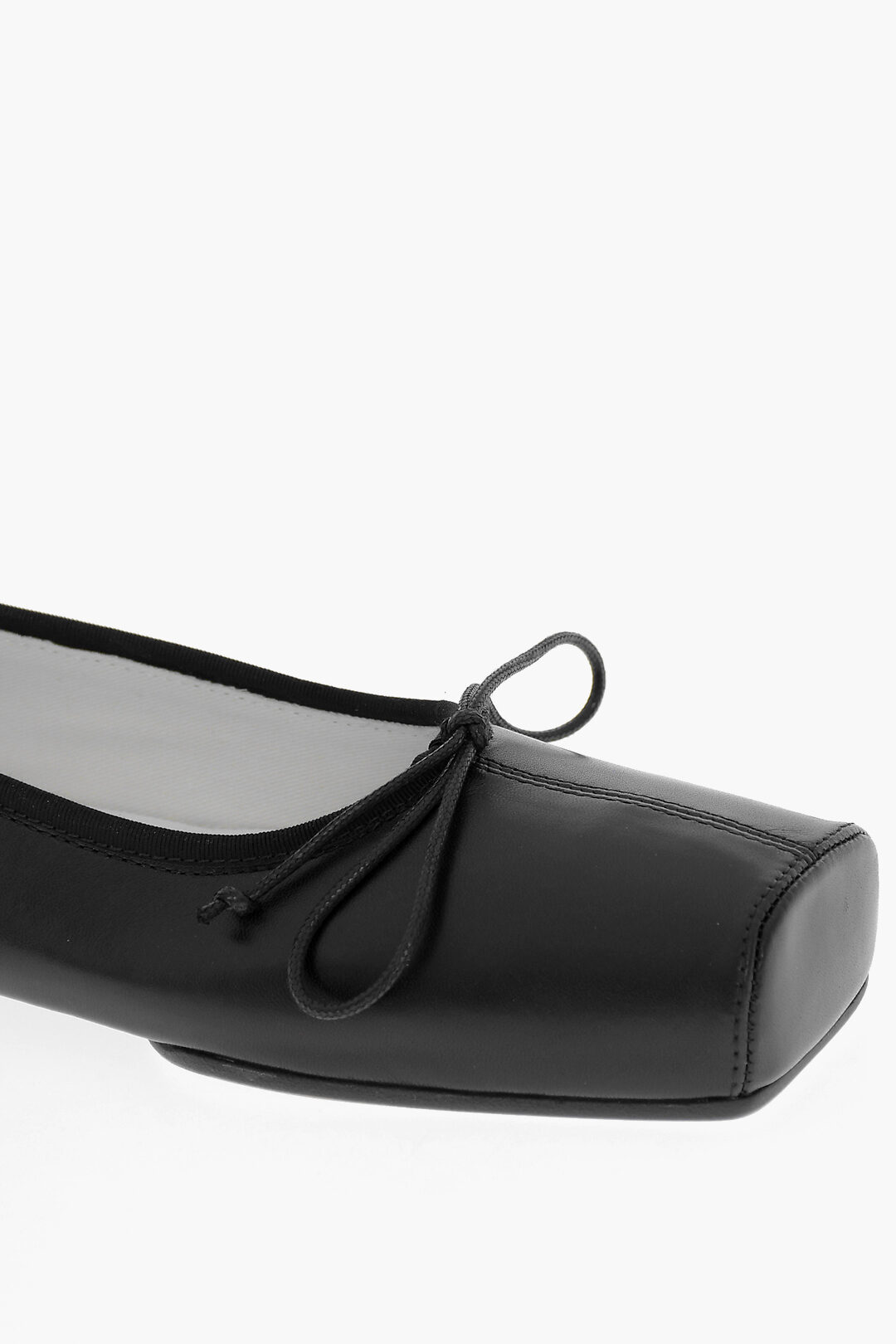 Maison Margiela MM6 Squared Tip Leather Ballerina women