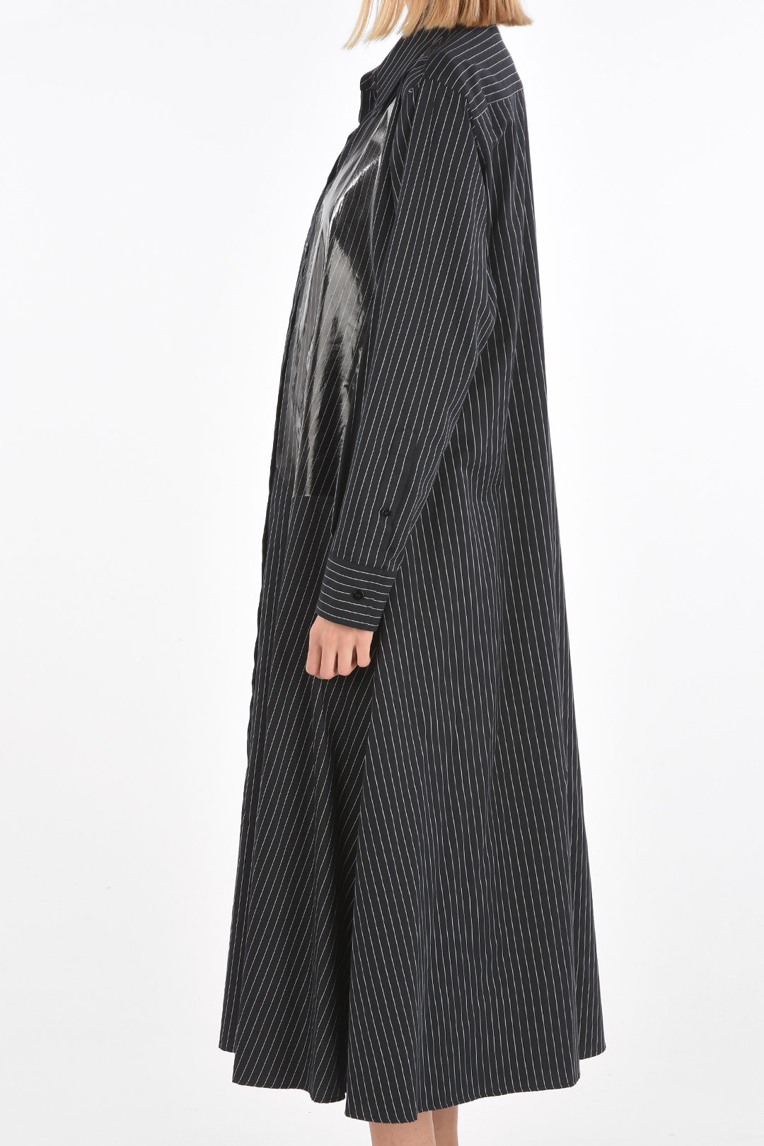 Maison Margiela MM6 striped oversized shirt dress women - Glamood 
