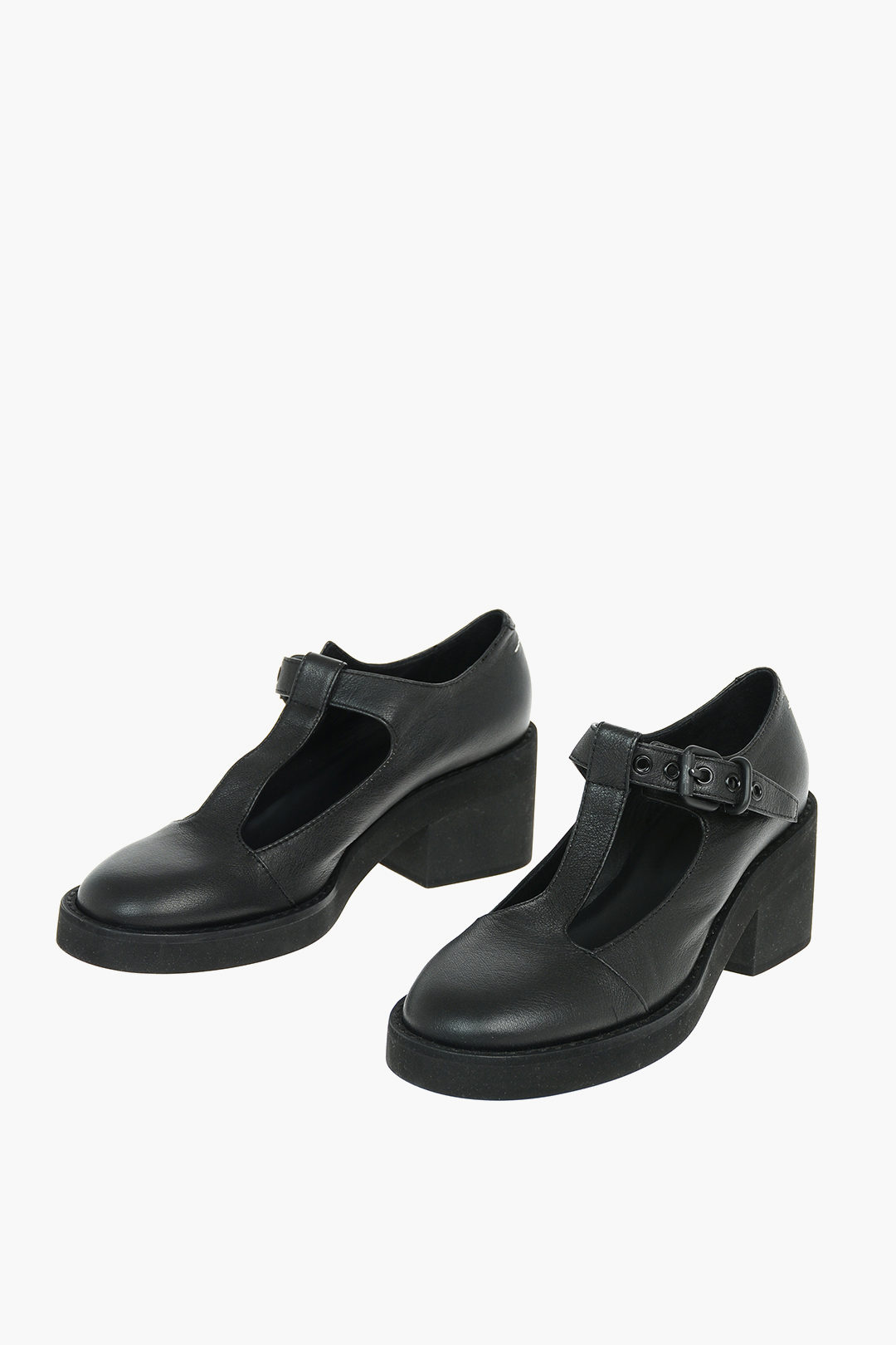 Maison Margiela MM6 T-strup Pumps with Rubber Sole 7cm women
