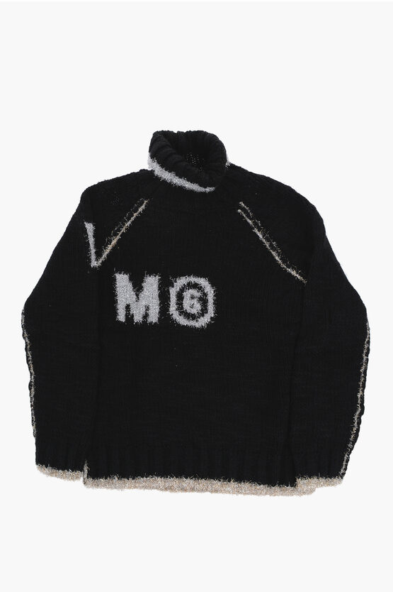 Maison Margiela Mm6 Turtleneck Sweater With Lurex Details