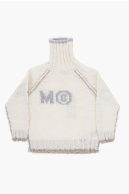 Maison Margiela Kids MM6 Turtleneck Sweater with Lurex Maison Margiela Kids MM6 Turtleneck Sweater with Lurex