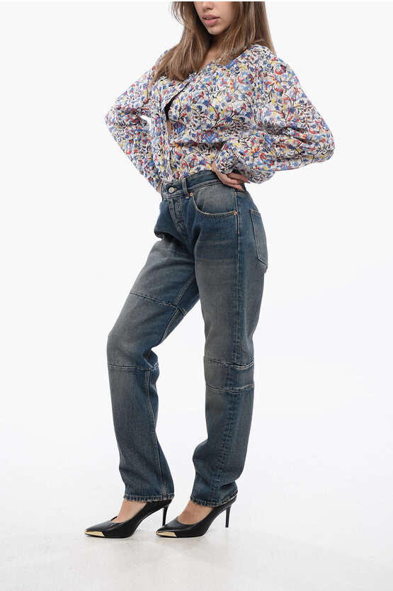 Maison Margiela MM6 Vintage-effect Denims with Distressed