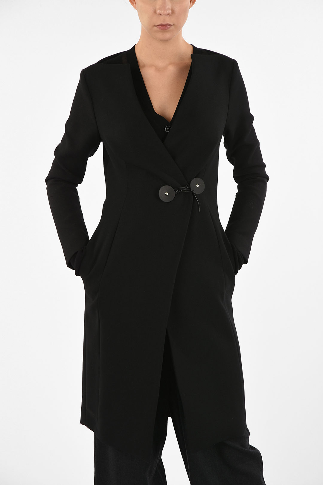 v neck coat