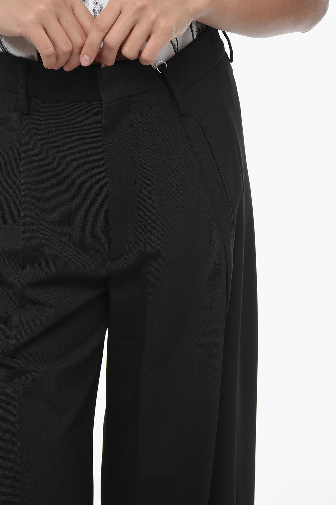 Maison Margiela MM6 Wide-leg Pleated Pants women - Glamood