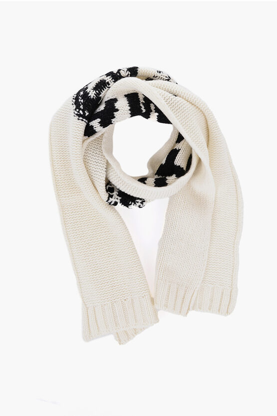 Shop Maison Margiela Mm6 Wool And Nylon Scarf