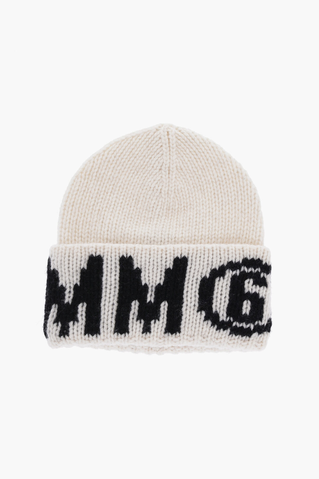 Maison Margiela Kids MM6 Wool Blend Beanie with Contrasting Logo unisex  children boys girls - Glamood Outlet