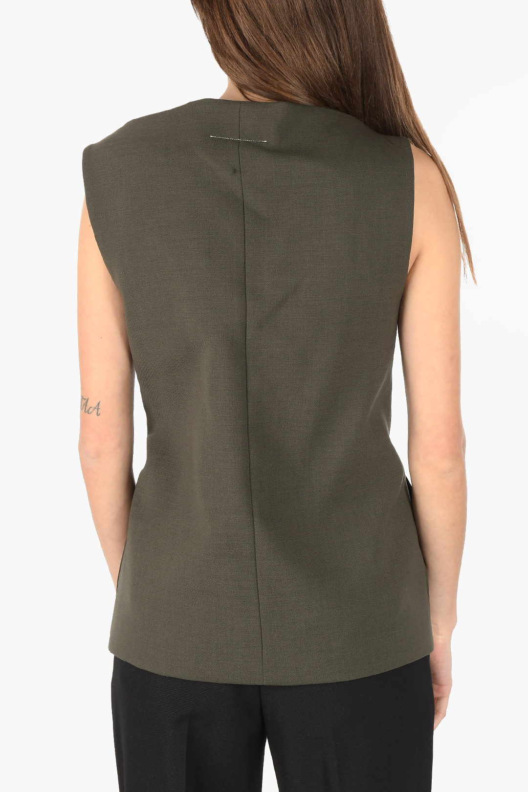 Maison Margiela MM6 wool blend wrap vest women - Glamood Outlet