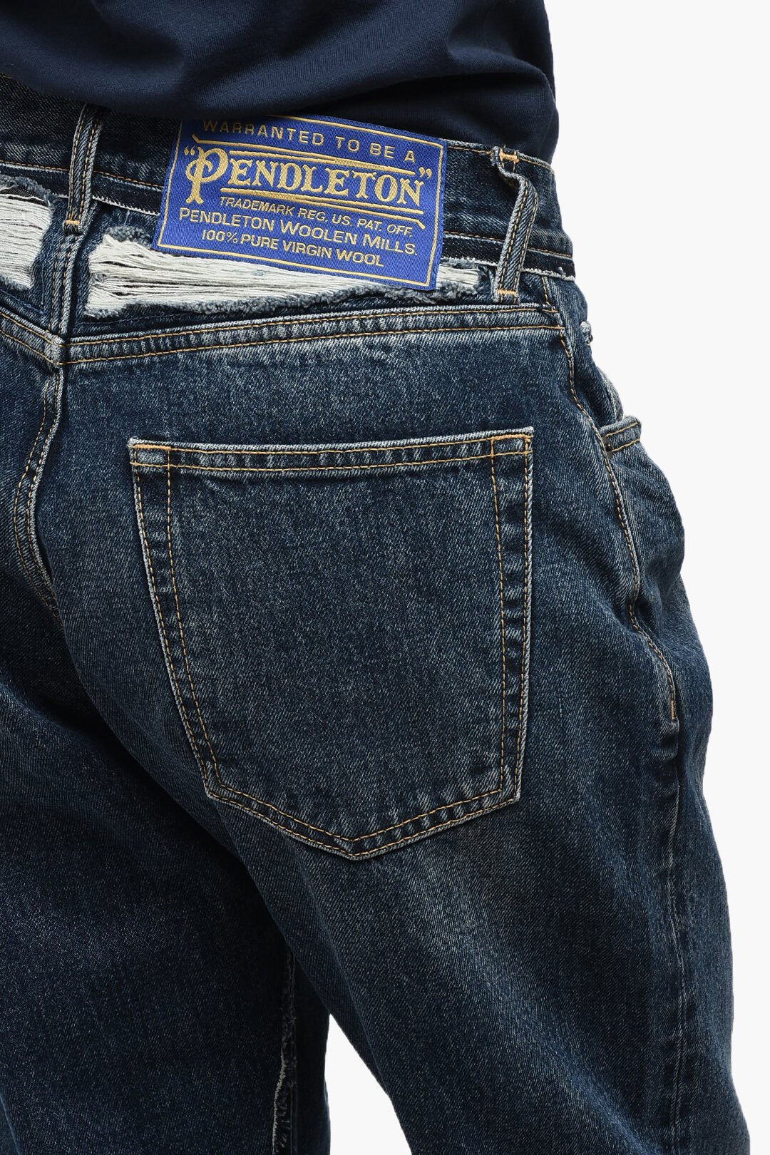 Maison Margiela MM8 PENDLETON High-waisted Denims with Wool