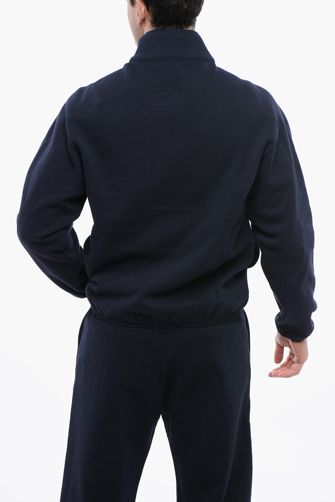 Dior Mock Neck DIOR47 Fleeced Cotton Sweatshirt with Half Zip men