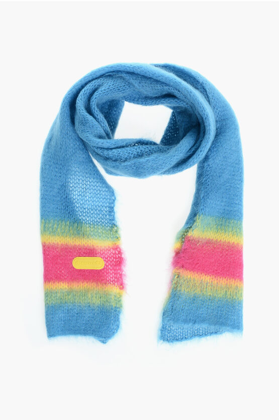 Dsquared2 Mohair Blend Scarf With Contrasting Detail