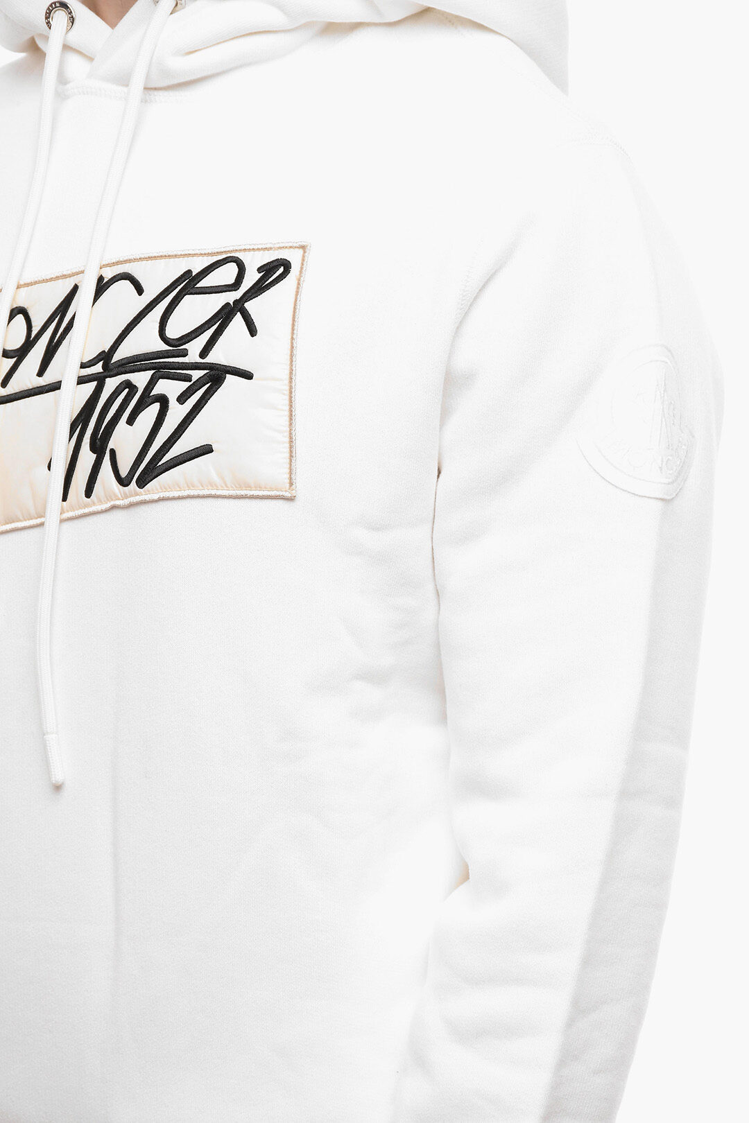 Moncler MONCLER 1952 Fleece Cotton Logoed Hoodie Sweatshirt Moncler MONCLER 1952 Fleece Cotton Logoed Hoodie Sweatshirt