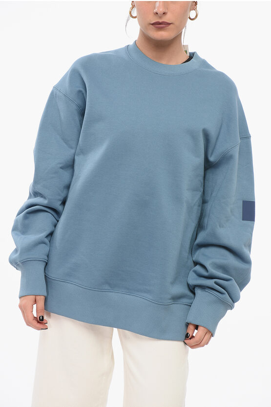 Y-3 By Yohji Yamamoto Monochrome Brushed Cotton Sweatshirt With Crew Neck