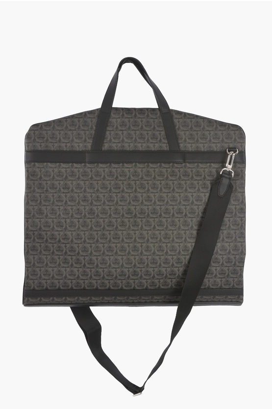 Salvatore Ferragamo Monogram Coated Cotton Garment Bag with Removable