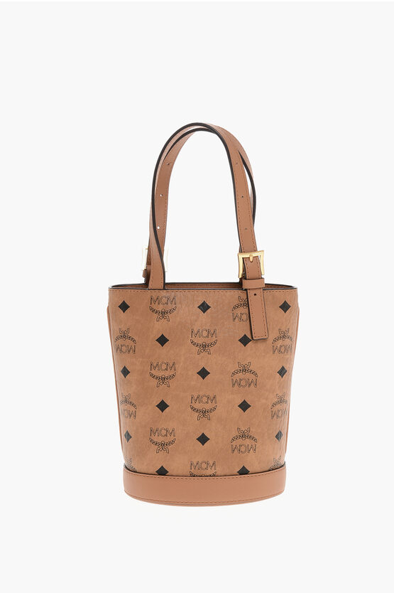 Mcm Monogram Eco-leather Aren Bucket Bag