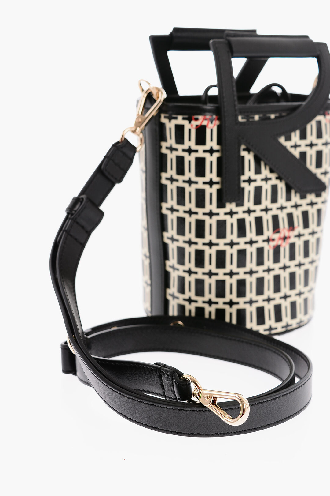 Roger Vivier Monogram Handle GRAND VIVIER Leather Bucket Bag women -  Glamood Outlet