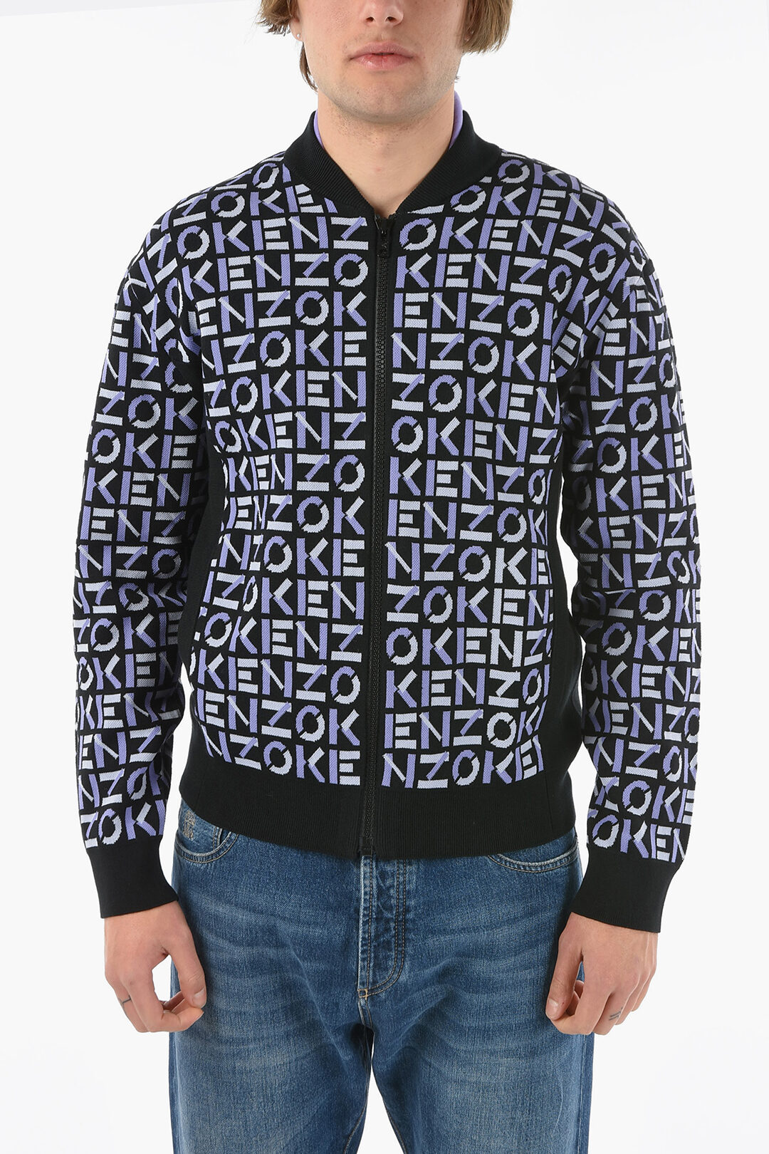 Kenzo Monogram Zip-Up Sweatshirt