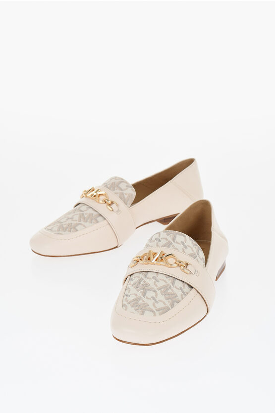Michael Kors Tiffanie Leather And Empire Signature Logo Mule