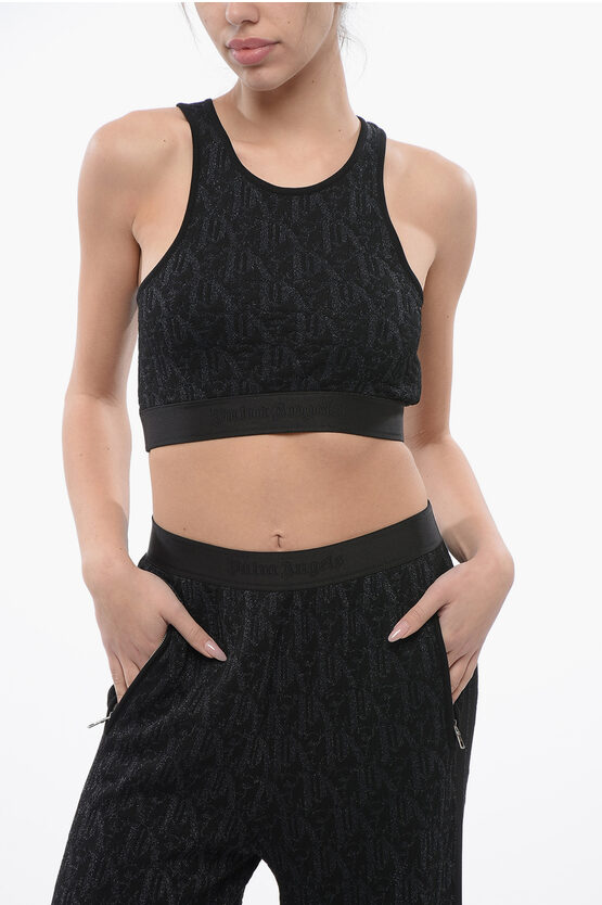 Palm Angels Monogram Jacquard Cropped Top