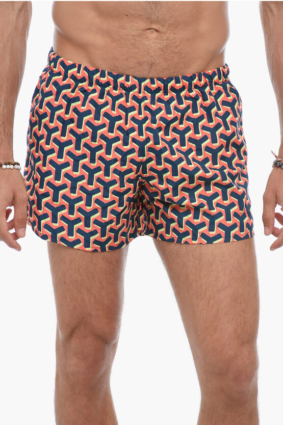 Yes I Am Monogram-print Swim Shorts